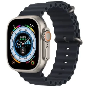 ساعت هوشمند اپل مدل Ultra 2 Black Titanium Case Ocean Band 49mm