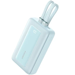 پاوربانک انکر مدل A1681H11 ظرفیت 20000 میلی آمپر ساعت به همراه کابل لایتنیگ و کابل USB Type-C