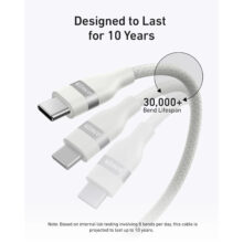 کابل تبدیل USB-C به USB-C انکر مدل A82E2 طول 0.9 متر با توان 240 وات