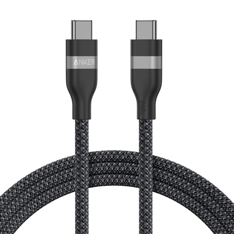 کابل تبدیل USB-C به USB-C انکر مدل A82E2 طول 0.9 متر با توان 240 وات