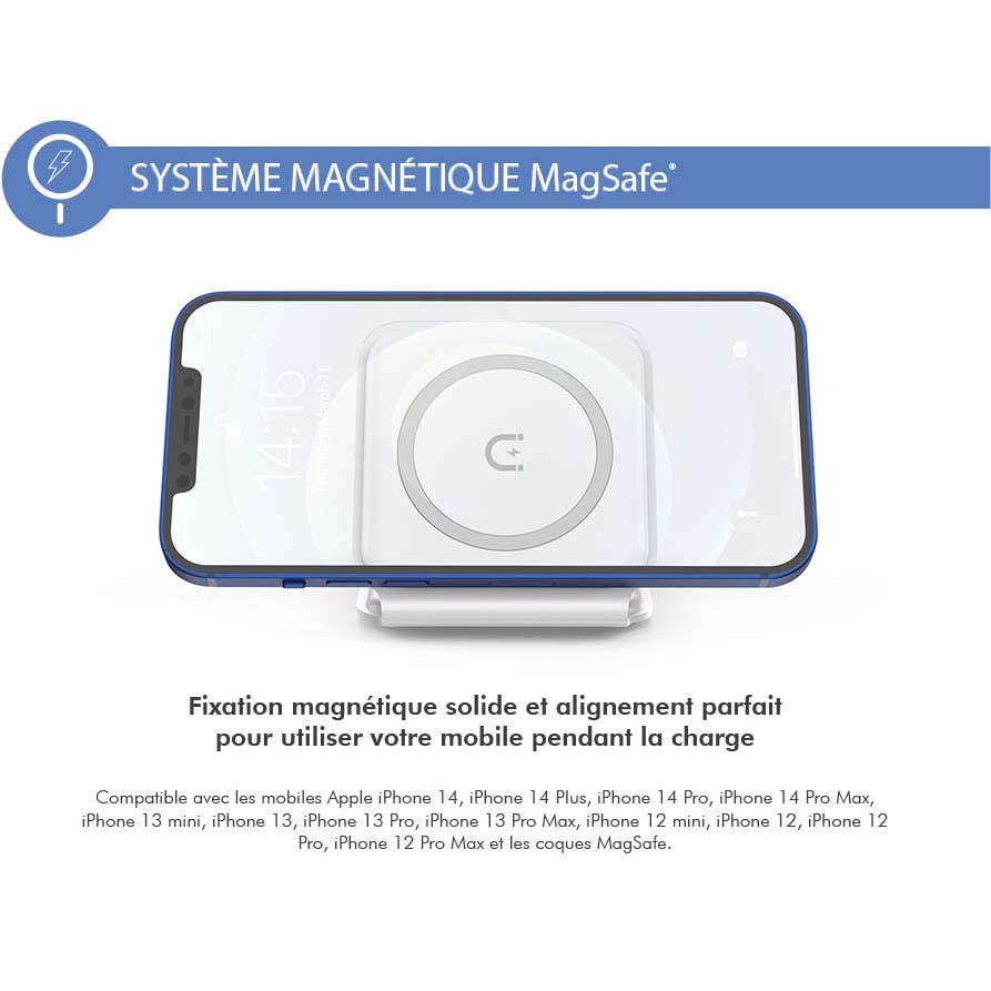 شارژر بی سیم فورس مدل FPMSINDUC3EN1W MagSafe