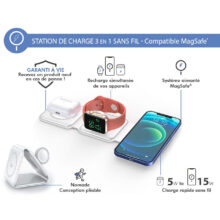 شارژر بی سیم فورس مدل FPMSINDUC3EN1W MagSafe