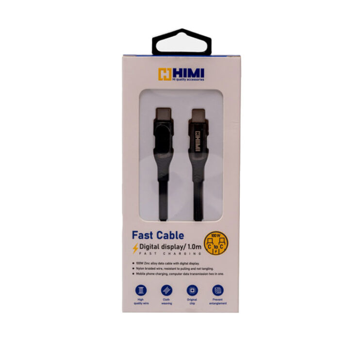 کابل تبدیل USB-C به USB-C هیمی مدل Fusion Max به طول یک متر