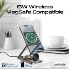 شارژر بی سیم پرومیت مدل LUCIDFOLD-TRIO