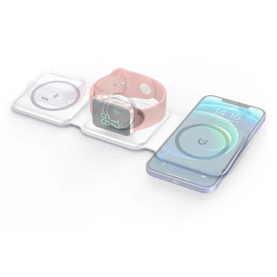 شارژر بی سیم فورس مدل FPMSINDUC3EN1W MagSafe