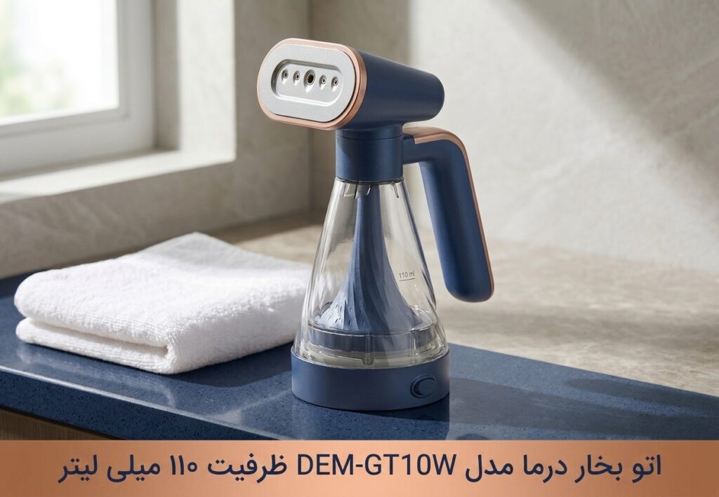 اتو بخار درما مدل DEM-GT10W ظرفیت ۱۱۰ میلی‌ لیتر