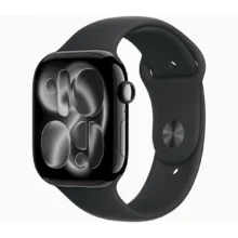 ساعت هوشمند اپل واچ Apple Watch Series 11 آلومینیوم 46 میلی‌متری با بند سیلیکونی رنگ مشکی