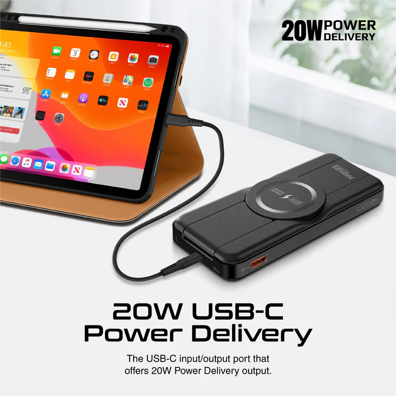 پاوربانک پرومیت مدل POWERPACK-FOLD به ظرفیت 10000 میلی آمپرساعت
