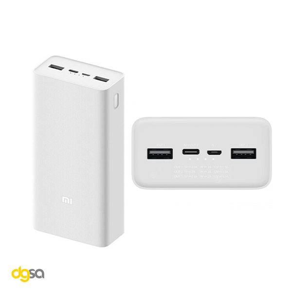 پاوربانک شیائومی مدل PB3018ZM ظرفیت ۳۰ هزار میلی‌آمپر ۱۸ وات